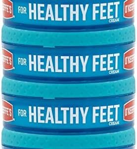 O'Keeffe's Healthy Feet Cream, 3.2 oz Jar, Pack of 4 - Moisture Relief