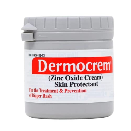 DERMOCREM Diaper Rash Cream 4.4 oz Jar Soothes and Heals with Zinc Oxide