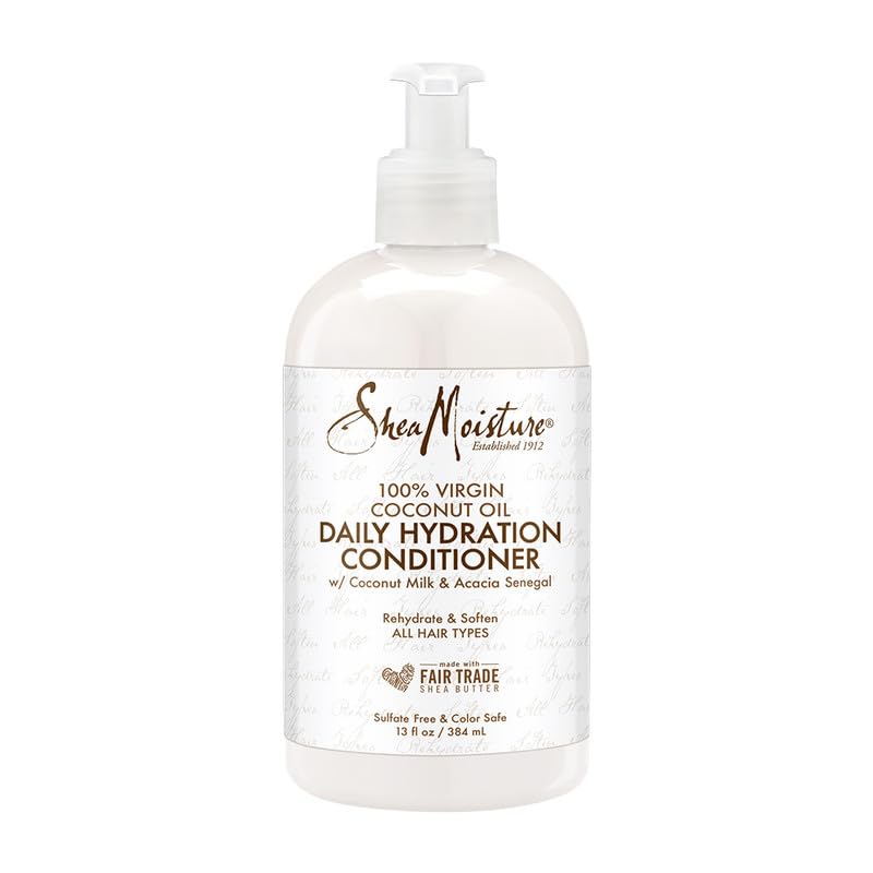 SheaMoisture Daily Hydrating Conditioner, 100% Virgin Coconut Oil, 13 oz, Sulfate-Free