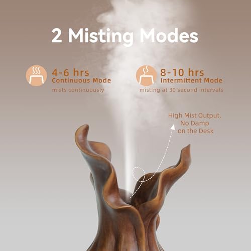200ml Wood Grain Essential Oil Diffuser with LED Lights - Image 5