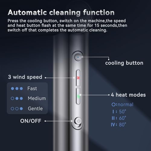 Foldable High-Speed Hair Dryer with Diffuser, 400M Plasma Ion Technology, Travel Size - Image 5