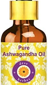 Dève herbes Pure Ashwagandha Oil 30ml (Withania somnifera) with Dropper