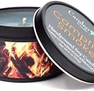 Campfire Smoke 6 oz Candle - Beeswax, Coconut, Soy - Handmade in USA