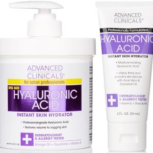 Hyaluronic Acid Body Lotion & Face Moisturizer with Shea Butter, Coconut Oil, Travel Size