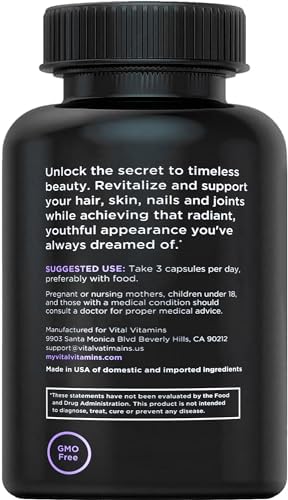 Vital Vitamins Multi Collagen Plus with Biotin, Vitamin C & Hyaluronic Acid - 150 Pills - Image 9