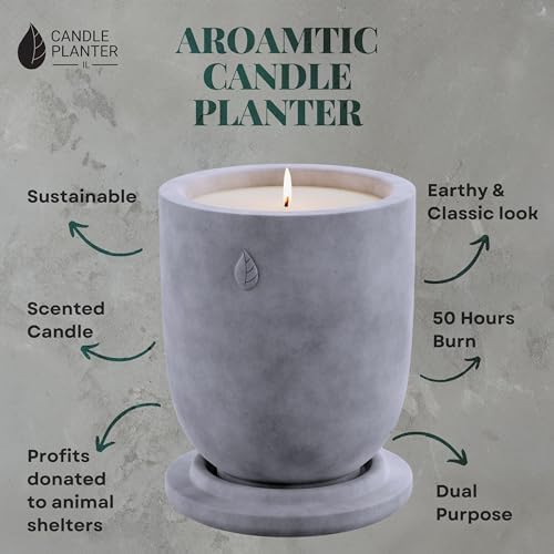 Matani Grey Lavender Soy Candle Planter - Aromatherapy Gift with Dual Purpose Jar - Image 9