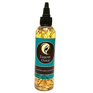 Liquid Gold Castor-Gro Herbal Hair Growth Oil - 4oz for All Hair Types