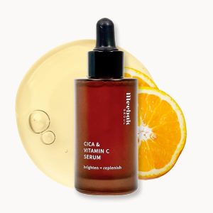 Meebak Korean Vitamin C Serum with Cica, Green Tea, Niacinamide 1.1 fl oz Bottle