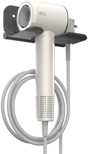 Aina Foldable Wall-Mounted Hair Dryer Holder & Organizer for Bedroom/Bathroom - Image 2