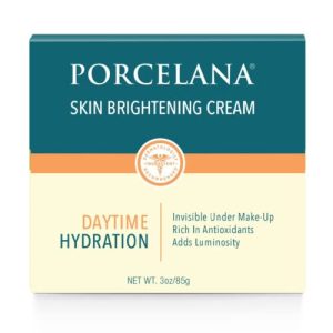 Porcelana Day Cream: Fades Dark Spots, Evens Skin Tone, Antioxidant Moisturizer (3 oz)