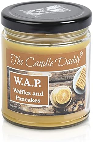 WAP Waffles & Pancakes Candle Syrup Butter Scent 6 Oz 40 Hour Burn Time