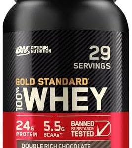 Optimum Nutrition Gold Standard Whey Protein, Double Rich Chocolate, 2 lb