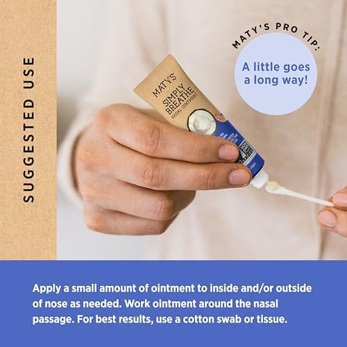 Matys Simply Breathe Nasal Ointment for Adults and Kids Dry Nose Relief 0.5 oz - Image 3