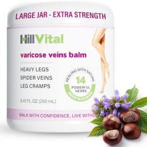 HillVital Natural Cream for Varicose and Spider Veins 100ml Jar