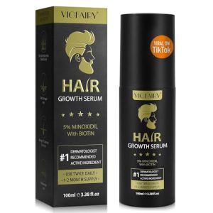 5% Minoxidil Hair Growth Serum for Men, 60 mL Bottle, 2 Month Supply