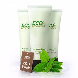 ECO 1oz Body Wash Bulk 200 Pack ? Green Tea Scent