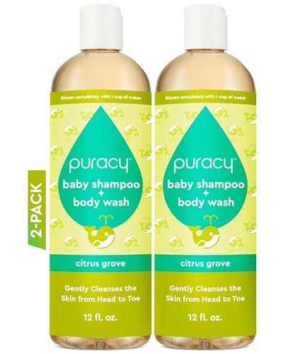 Puracy Children's Shampoo & Body Wash - 12 Oz, 2-Pack, Natural Ingredients, Silky Skin