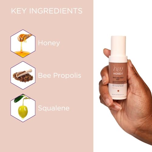 Hey Honey CC Cream SPF 46 Tan Moisturizing Color Corrector for Rosacea Redness - Image 5
