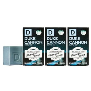 Duke Cannon Midnight Swim Soap - 10 oz Aquatic Scent Bar (Pack of 3)