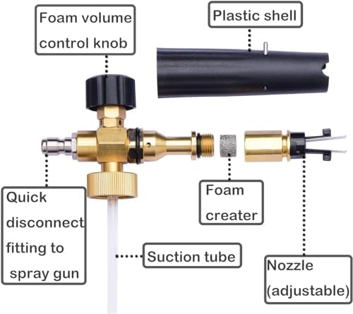 DUSICHIN DUS-018 Foam Cannon Nozzle 3000 PSI for Car Detailing - Image 8