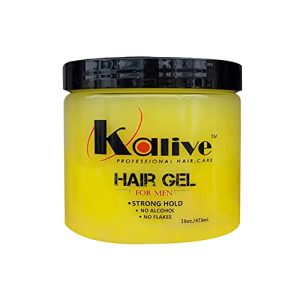 KALIVE Men's Hair Gel 16 oz - Strong Hold, Light Shine, Fresh Scent, No Flaking