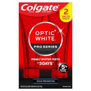Colgate Optic White Pro Series Toothpaste, 5% Hydrogen Peroxide, 3 oz, 2 Pack