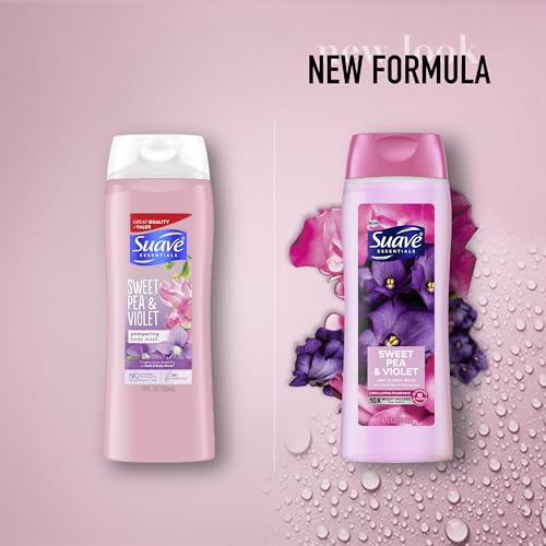 Suave Sweet Pea Violet Moisturizing Body Wash with Vitamin E 18 Fl Oz 6 Pack - Image 3