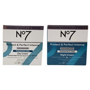 No 7 Fragrance-Free Day & Night Face Cream Bundle with SPF 30 - 1.69 fl oz Each