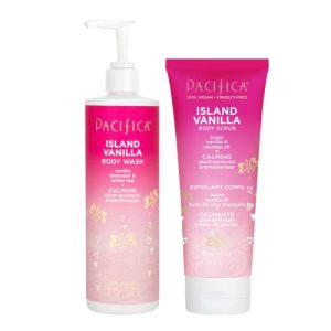 Pacifica Island Vanilla Body Wash & Exfoliating Scrub, Vegan