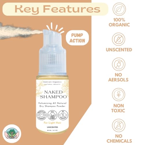 Organic Volumizing Dry Shampoo Powder for Dark Hair - 2.7 oz, Non-Aerosol - Image 4