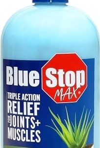 Blue Stop Max 16 Oz Emu Oil Muscle and Joint Relief Gel - Extra Strength Formula