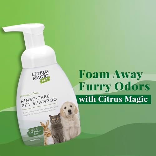 Citrus Magic Rinse-Free Pet Shampoo, 8 oz - Convenient Clean for Pets - Image 4