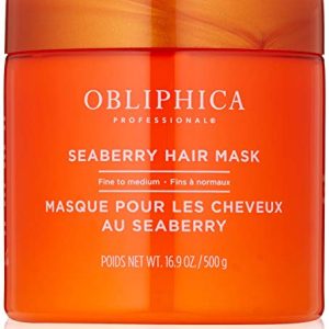 Obliphica Seaberry Hair Mask - Deep Conditioning for Dry, Frizzy, Color-Treated Hair (1.05 lb)
