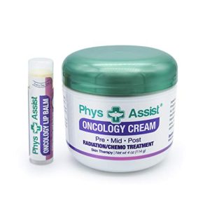 PhysAssist Oncology Cream 4 oz and Lip Balm for Hydrating Stressed Skin with Natural Botanicals