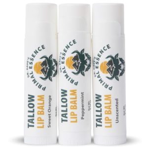 Dr. Dave's Primal Essence Natural Tallow Lip Balm Variety Pack 3 Moisturizers