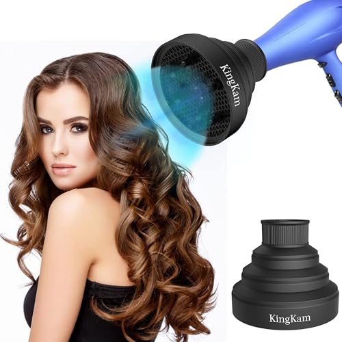 KingKam Universal Collapsible Hair Dryer Diffuser for 1.575-1.968 Inch Nozzles - Black - Image 7