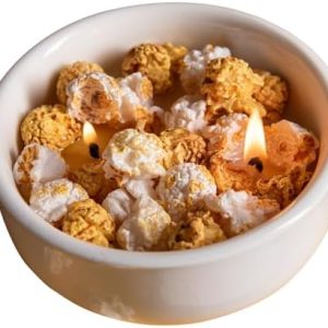 Popcorn Bowl Scented Candle for Aromatherapy and Relaxation