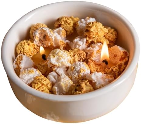 Popcorn Bowl Scented Candle for Aromatherapy and Relaxation