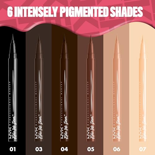 NYX Epic Ink Liner - Waterproof Black Liquid Eyeliner, Vegan Formula - Image 8