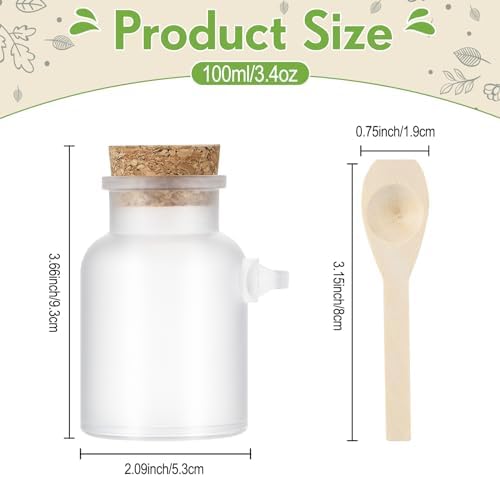 24 Mini Clear Jars with Spoons and Cork Lids - Image 2