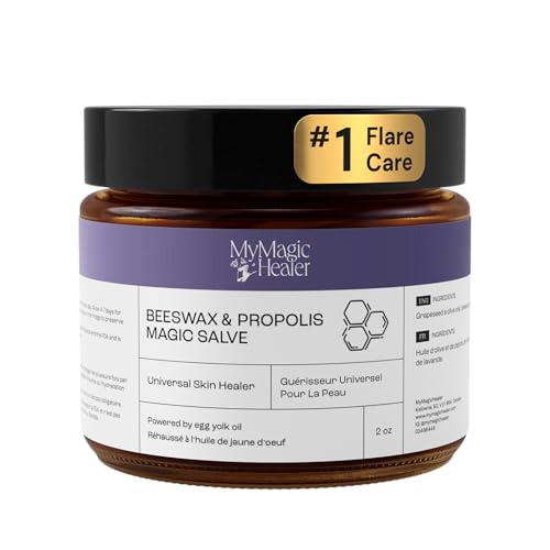 Natural Beeswax and Propolis Salve for Skin Ailments, 2 oz Jar