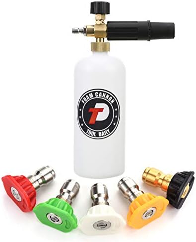 Tool Daily Foam Cannon, 1L, 1/4" Quick Connector, 5 Nozzle Tips