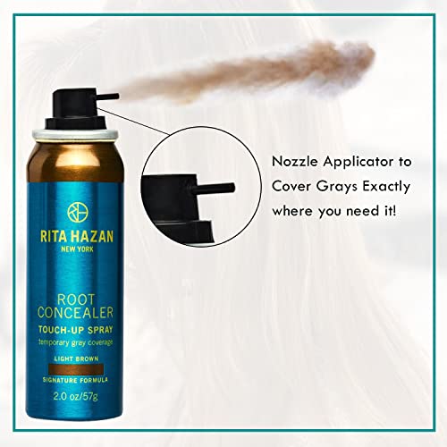 Rita Hazan Root Concealer Spray - Quick-Dry, Water-Resistant Gray Coverage - 2 oz - Image 5