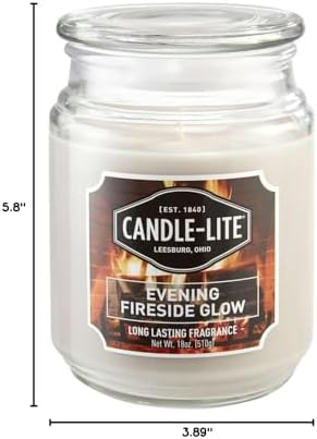 Candle-Lite 18 oz. Fireside Glow Aromatherapy Candle - Image 7