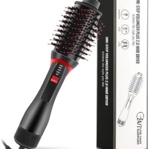 Upgraded 2.0 Hair Dryer Brush, 4-in-1 Volumizer with Negative Ion Barrel