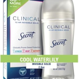 Secret Clinical Strength Antiperspirant for Women, 2.6 oz, 3X Stress Sweat Protection