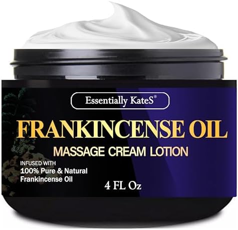Frankincense Oil Massage Cream 4 Fl Oz - Relaxes Muscles & Nourishes Skin
