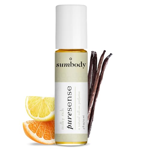 Puresense Milky Rich Vanilla Perfume Oil for Women 10ml Roll-On Organic Fragrance Oil