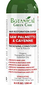 Saw Palmetto Cayenne Anti-Hair Loss Conditioner 8 oz DHT Blocker for Alopecia Relief