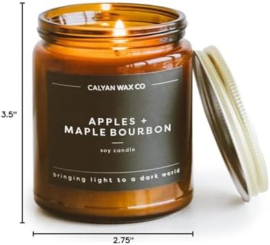 Calyan Wax Apples & Maple Bourbon Soy Candle, 7.2 oz, 57 Hour Burn - Image 10
